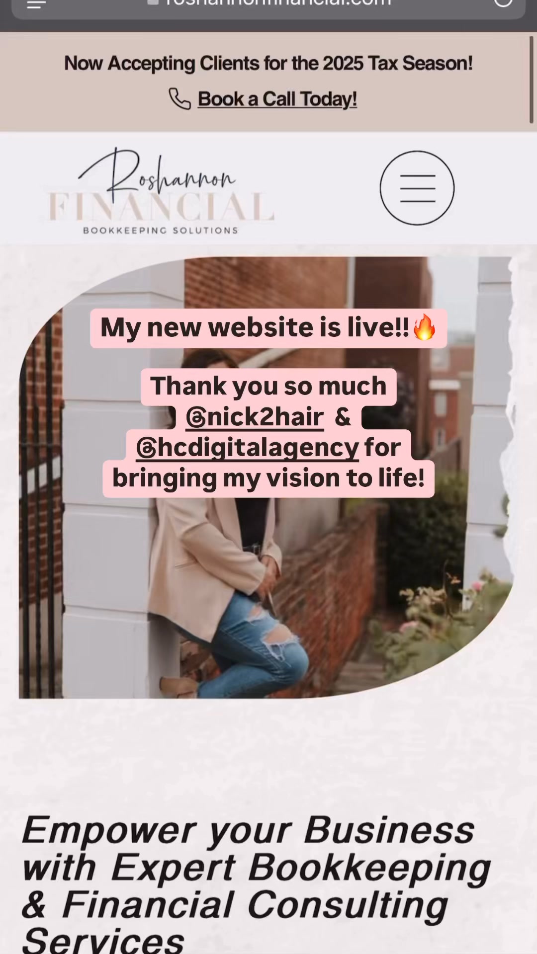 🎉🎉🎉Exciting News!!! 🎉🎉🎉
My website just got a fresh new look!! Huge THANK YOU to Nick Hair from HC Digital Agency! I’m so happy with how it turned out — clean, professional, and totally aligned with my brand.
Check it out!! ⬇️⬇️⬇️
www.roshannonfinancial.com
Let me know what you think! 🥰🥰