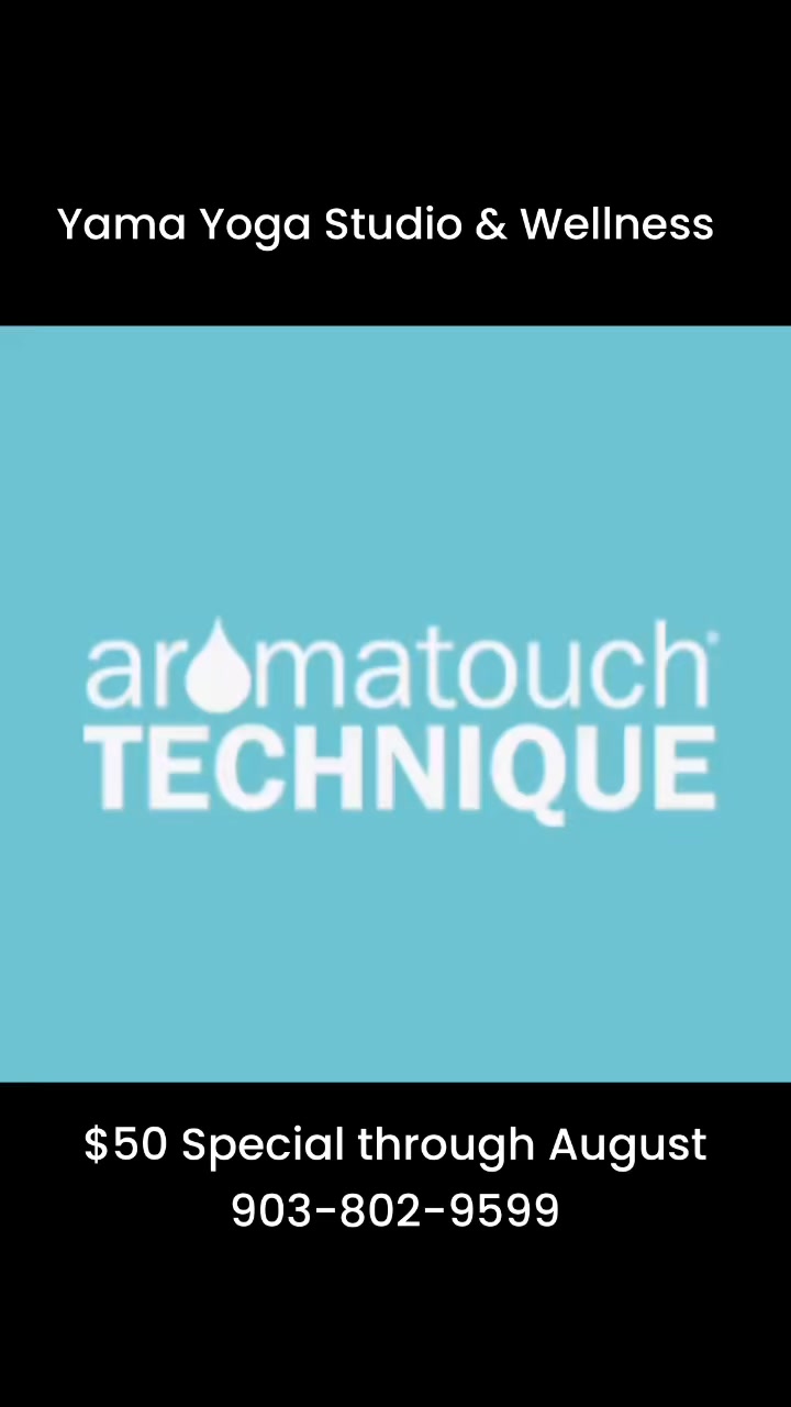 This month treat yourself to an Aromatouch Session w/Summer. $50 Yama Yoga Studio #relax #aromas #peaceful #TranquilLiving #timeforyourself