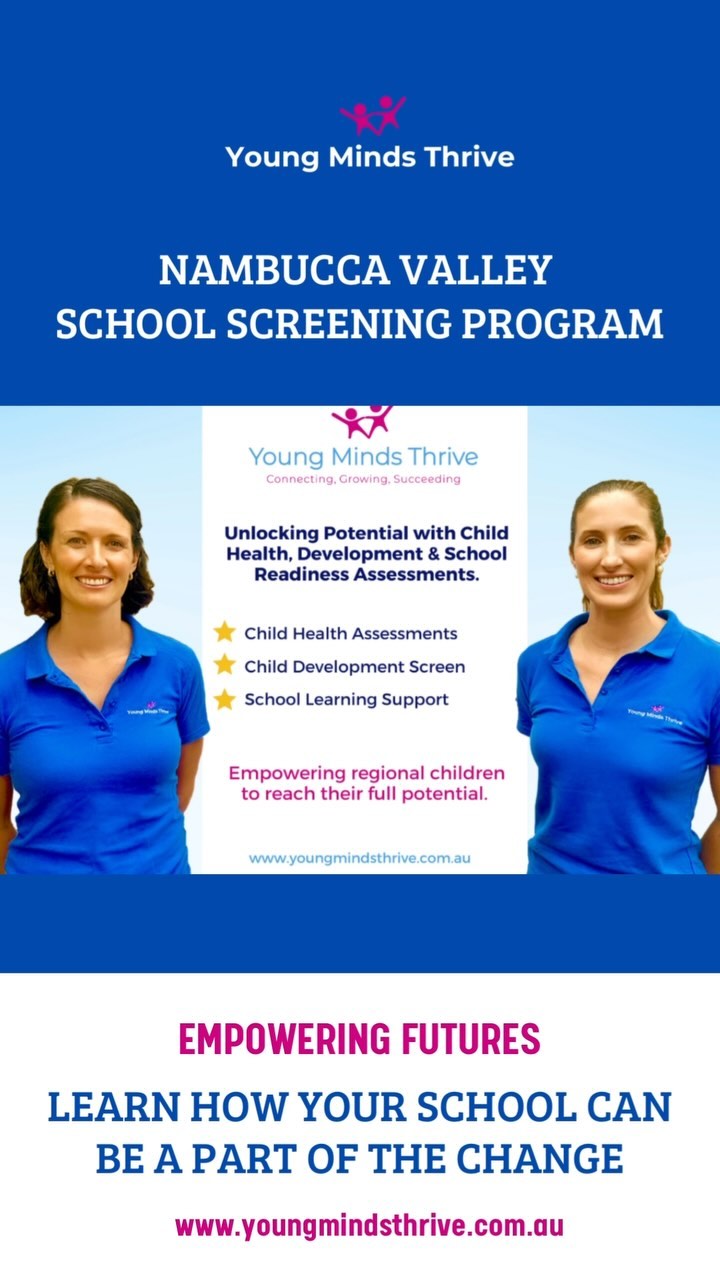 ✨First days are always filled with anticipation and excitement - and that’s exactly how we felt this week OFFICIALLY kicking off our school screening program, Empowering Futures, for our local children and families in the Nambucca Valley 📚
Our program is staffed by an experienced team of Health and Education professionals - the power team for improving childhood outcomes! 💪🏻💪🏻
Over the next 4 weeks, we will offer our program to 25% of children attending kindergarten in the Nambucca Valley - and whilst this is a great start, we want to offer our program to ALL schools, students and families so we can ensure that every child is supported to reach their full learning potential.
In the next 4 weeks we will be visiting:
Nambucca Valley Christian Community School
Scotts Head Public School
Bowraville Central School
Macksville Public School
Want our program in your school, but your school isn’t on the list? Here is what to do:
➡️ If you are a school, reach out to us at LetsTalk@youngmindsthrive.com.au. We have just received funding to support local schools to access our program.
➡️ If you are a parent: Speak with your School Principal, class teacher, learning support or your P&C and request they sign up!
By supporting our young children and families today, we promote healthier and more prosperous communities tomorrow.
Let’s improve school learning success together! ✨
Deb & Karyn
Young Minds Thrive
#childhealth #childearlyintervention #schoolscreening #empoweringfutures #socialchange #regionalkids #nambuccavalley #midnorthcoast #nswhealth #midnorthcoasthealth #departmentofeducation #nswdepartmentofeducation #nswdepartmentofhealth