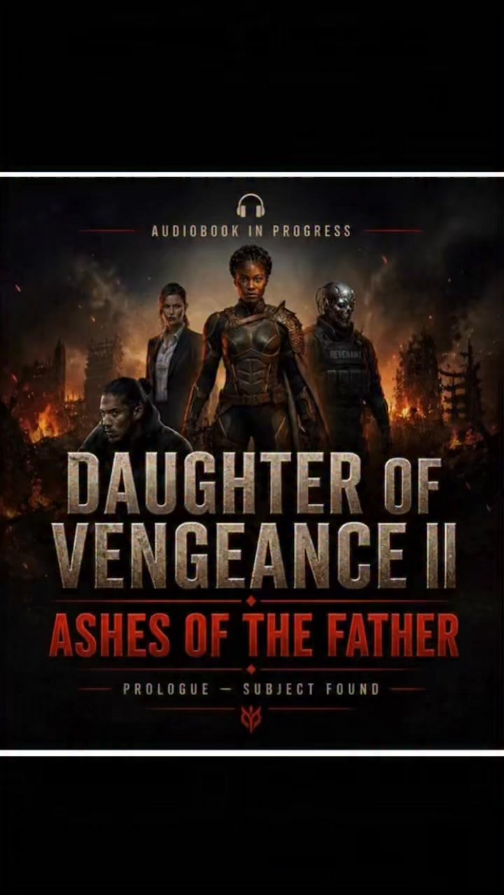 Here’s a small snippet from the Prologue — Subject Found.
Daughter of Vengeance II: Ashes of the Father
Subscribers received the full prologue
🎧 Audiobook in progress