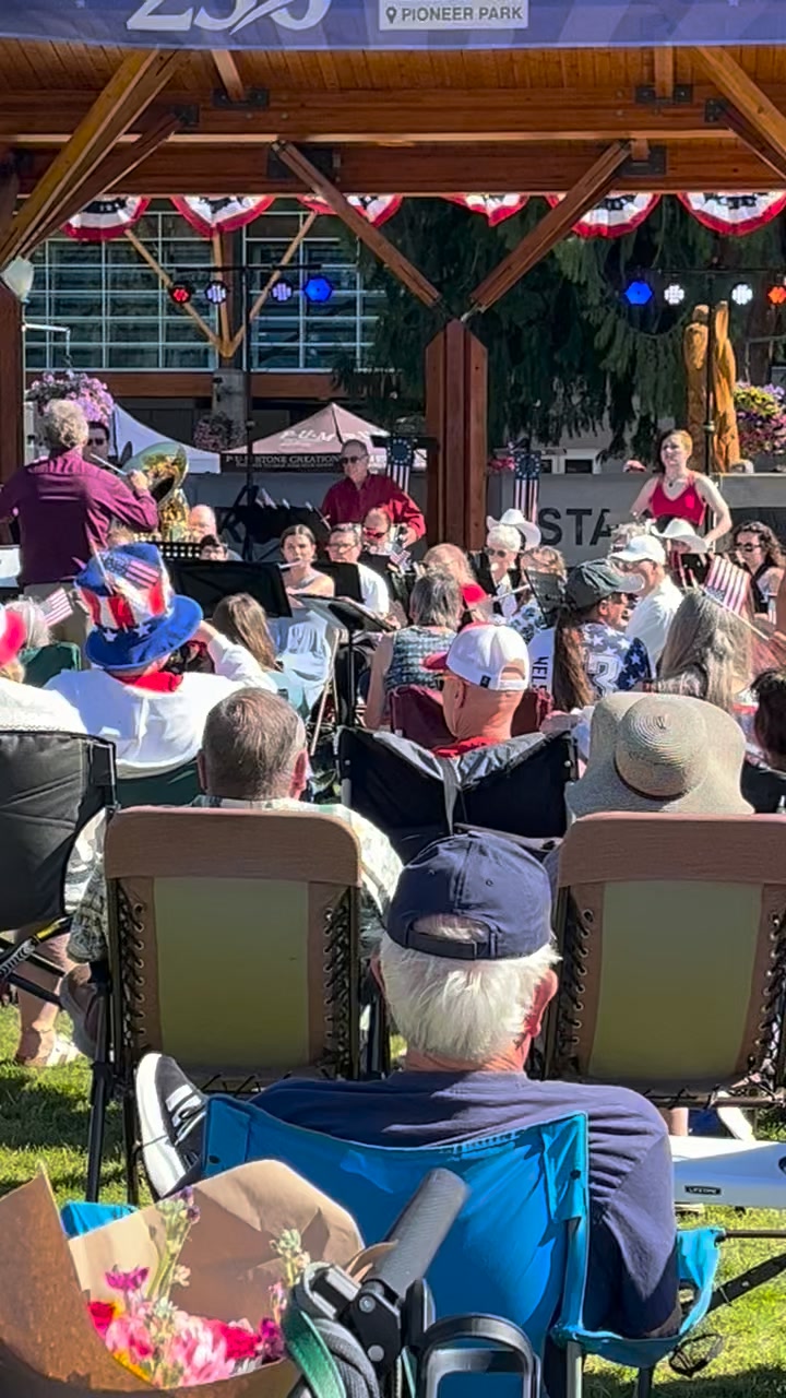 One more with Puyallup Valley Community Band because my friend Phyllis recorded Stars and Stripes. It was extra fun to see all that dancing around.
