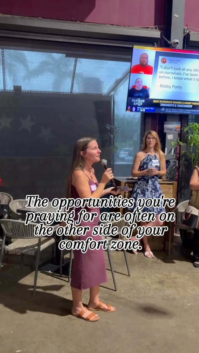 Public speaking is way out of my comfort zone but I know growth happens where comfort ends. 🌱📈
Keep showing up. Someone in the room needs what you have to offer. ✨️
Thank you @greaterfortmyerschamber for putting on such a lovely networking event at @backyardsocialfl this evening.