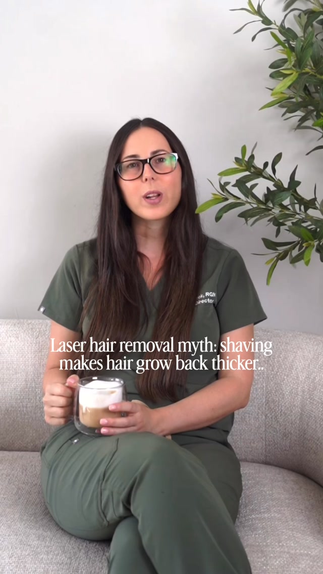 No.. shaving does not make your hair grow back thicker. 🤍
It’s one of the biggest myths we hear when it comes to laser hair removal.
Shaving simply cuts the hair at skin level. It doesn’t change the follicle underneath, so it cannot make the hair grow back thicker, darker or faster.
In fact, shaving is exactly what we recommend between laser appointments because it removes the visible hair without disturbing the follicle we’re targeting during treatment.
What we don’t recommend between sessions? Waxing, plucking or threading, because these remove the hair from the root.
So if you’ve been worried that shaving is undoing your laser progress, you can stop worrying. It isn’t. ✨
Save this for your next laser appointment, or send us a DM if you have any questions about starting your laser hair removal journey.