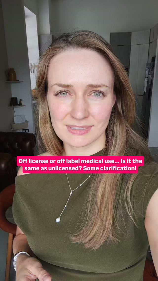 We go 'off label' alllllll the time!
It's pretty normal and accepted clinical practice, as long as you can justify your choice.
Other examples include changing the volume of dilution for a toxin,
Or treating a patient older than 65 with a toxin,
Or treating facial muscles other than the frown or frontalis (the 2 most commonly 'licensed use' areas depending on which brand of toxin you're utilising)
There are a million more examples across medicine! Feel free to drop some in the comments..
Megan x
Dentist led aesthetics and skincare in Glasgow