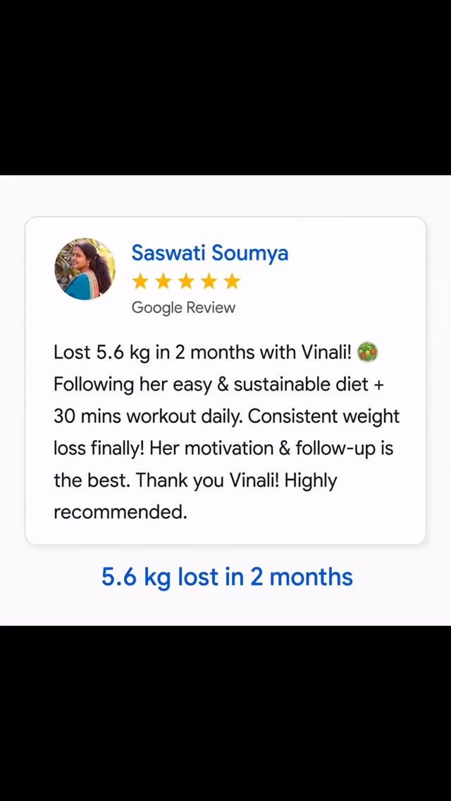 5.6 kg gone in just 2 months—and this time, without an extreme diet or exhausting workouts. ❤️
Saswati followed a simple, sustainable food plan, moved her body for just 30 minutes daily, and stayed consistent with the right motivation and follow-up.
Because lasting weight loss doesn’t come from doing something extreme for a few days…
It comes from doing something realistic long enough to transform your life. ✨
If you’re tired of losing weight only to gain it all back, comment READY and I’ll help you break the restarting cycle.
Individual results may vary. #weightloss #vinalidate #weifhtlosstransformation