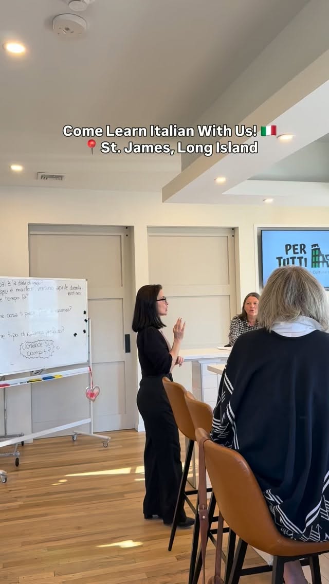 🇮🇹🍂Learn Italian right here on Long Island this fall! Whether you’re starting from scratch or continuing your Italian journey, we have a class for you. 📚
📍 St. James, Long Island
👉Register at pertuttili.com