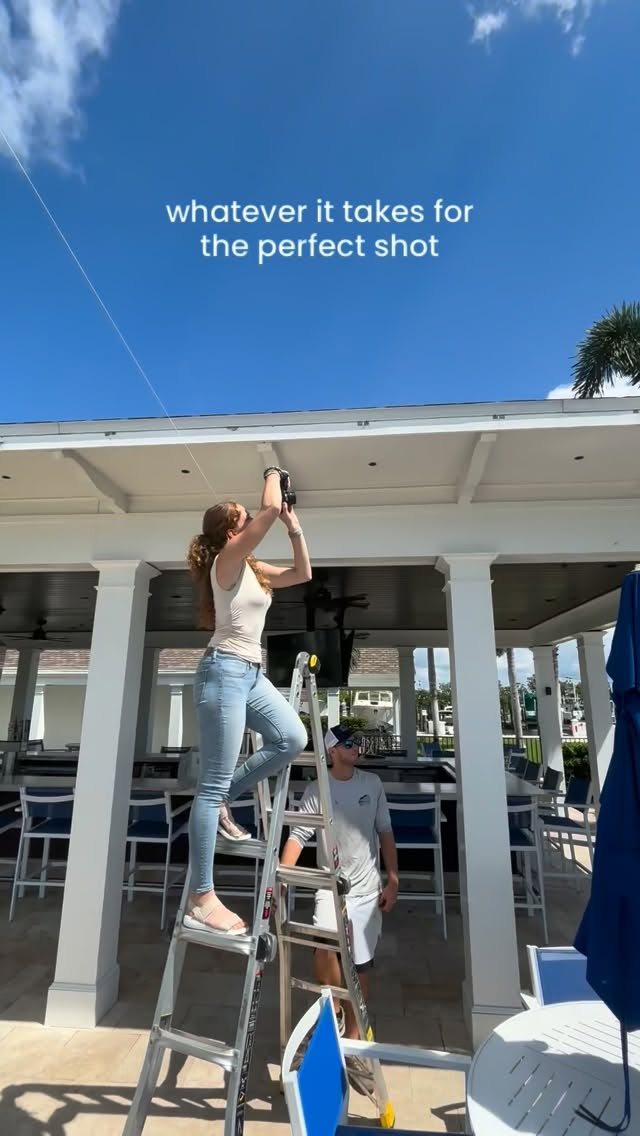Sometimes getting the shot means finding the angle… and sometimes it means getting on a ladder 😂
A little BTS look at what goes into capturing assets for our clients. We’re always looking for the details, the perspective, and the shots that help bring their brand to life ✨