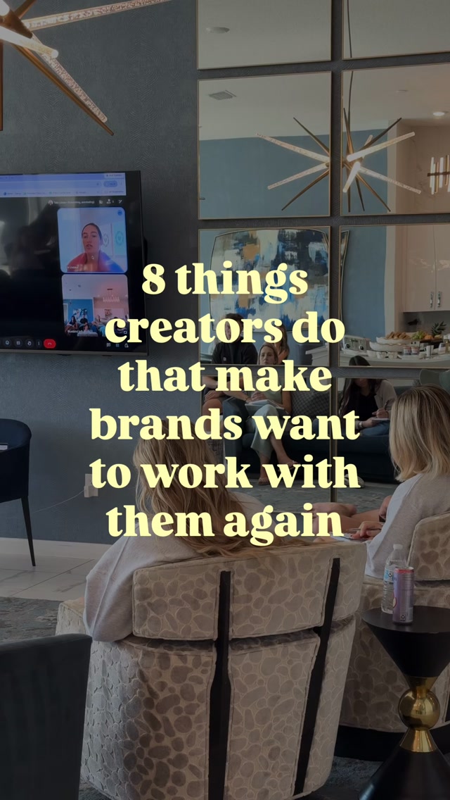 Getting the partnership is one thing. Becoming the creator a brand wants to call again? That’s the goal. 👏
Here are 8 things that can make a difference:
1. Actually read the brief.
Know what the brand needs before you start creating. (And then make it your own!)
2. Meet your deadlines.
Give yourself enough time to create something you’re proud of and deliver when you said you would.
3. Communicate.
Things happen. Plans change. A quick update goes a long way.
4. Ask the questions.
If something in the brief or contract isn’t clear, ask before you create. It’s much easier than redoing it later.
5. Bring your perspective.
They hired you for a reason. The best partnerships meet the brand’s goals without losing what makes your content yours.
6. Make the process easy.
Be responsive, organized, kind, and professional. People remember when someone is genuinely great to work with.
7. Make great content.
Not just content that checks every box. Make something that feels natural on your page and connects with your audience.
8. Think beyond one campaign.
A partnership doesn’t have to end when the post goes live. Keep the relationship warm, share wins, and leave the door open for what’s next.
Great content can land you a partnership.
Being great to work with can help turn one campaign into a long-term relationship. 💙