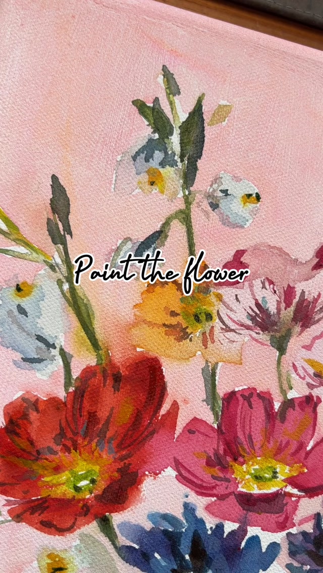 Learning the fundamentals, yes. But then giving yourself permission to experiment, make a mess, try something weird, follow your curiosity and see where the paint takes you.
Because there isn’t just one “right” way to paint a flower.
There’s YOUR way. ✨
And honestly, that’s where the fun begins