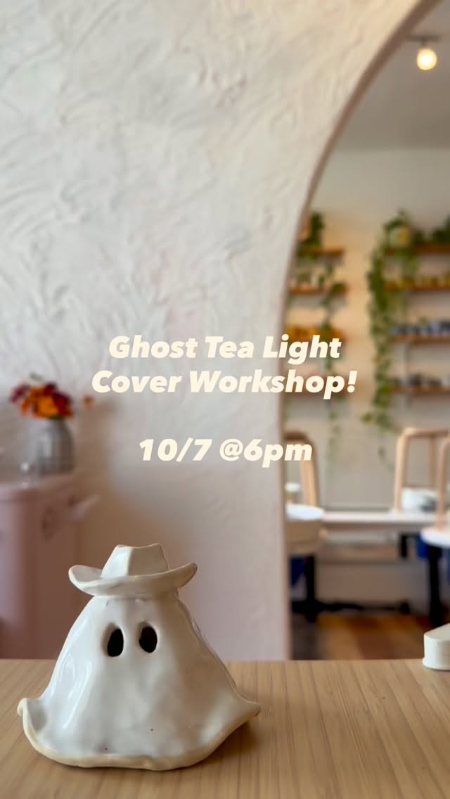 Our Ghost Tea Light Candle Cover Workshop is back for spooky season!
Join us for a 90-minute handbuilding workshop where you’ll create a set of three ceramic ghost tea light covers from scratch. Shape, customize, and give each one its own little personality! No experience necessary, and your creations will be ready for pick up before Halloween!
October 7 @ 6PM | $75/person
Book through the link in bio 👻🕯️
•
•
•
#pottery #sandiego #thingstodoinsandiego #halloweenfun #sandiegoactivities
Things to do in San Diego | spooky season | pottery workshop | San Diego events