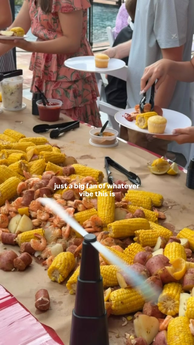 I’ll take this over a fancy dinner any day of the week! Seafood and people gathered around the table...nothing is better than this!