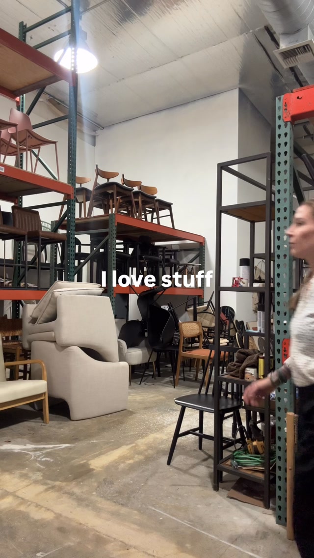 It’s true—I LOVE stuff. 😂 And owning a staging company means I have a lot of it.
But here’s the not-so-glamorous part: we are constantly moving all the stuff I love. Furniture in. Furniture out. Rugs rolled up. Art packed. Pillows everywhere. And then we do it all over again. 😅
Staging isn’t always the pretty finished photos you see on Instagram. There’s a whole lot of hauling, loading, unloading and chaos behind the scenes.
And yes… I still love the stuff.