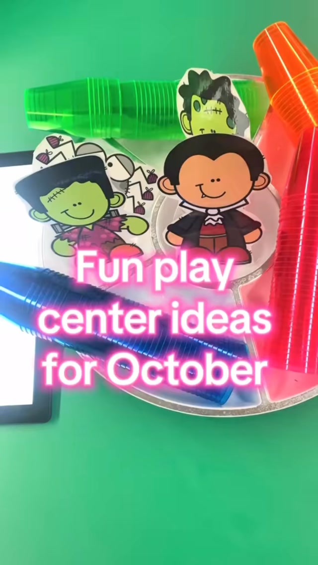 You are 6 fun ideas for the month of October for play centers in your kindergarten or preschool classroom.
1. I love my portable light boxes. And using these translucent cups are such a fun way for them to build and explore. This is such a fun stem center for October I had a little characters for Halloween last year. This year I just have the cups.
2. A pumpkin farm stand is such a fun pretend play center. The kids absolutely love it.
3. I love Charlie Brown and the peanuts characters. I found these wood characters at Walmart last year and they make such a cute Plato center where they have to build a pumpkin patch for Charlie Brown and his friends
4. A sensory bin with a cauldron is such a small detail to make a simple sensory band more fun
5. I found these wooden monster pieces at target in August. I was so excited to use them with magnet tiles to make such a fun STEM center.
6. Can you make a monster play dough center is great because all you need are items you have around your classroom such as beads or gems pipe cleaners and googly eyes. My kindergarten students love this one this year.
kindergarten teacher. Kindergarten classroom. Preschool teacher. Preschool activities. Preschool play. Kindergarten activities.