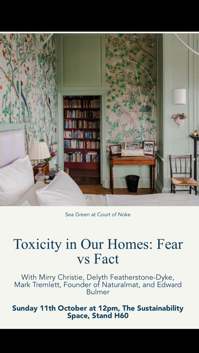 Decorex tomorrow with Edward Bulmer of @edwardbulmerpaint , Mark Tremlett of @naturalmat and Mirry Christie of @bable.world talking healthy air, the power of natural and how to ask questions when buying for a healthy home #decorex2026