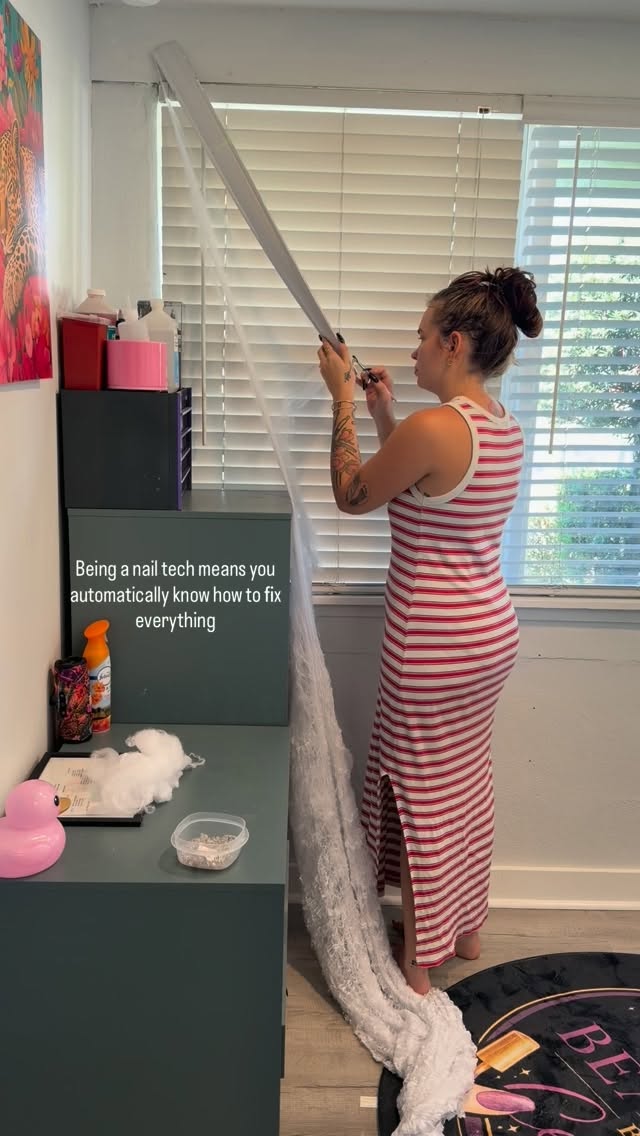 Nail tech by trade, handyman by force. 😭🔨💅🏼
One thing about being a salon owner… you WILL learn how to do just about everything yourself. 😂 From doing nails to assembling furniture, fixing things, decorating, troubleshooting equipment, and everything in between!
Did I know what I was doing? Absolutely not. Was I going to figure it out anyway? ABSOLUTELY. 🤣👏🏼
Nobody tells you that opening your own salon means becoming the owner, receptionist, cleaning crew, maintenance department, AND the nail tech. But hey, we make it work! 💗✨
Where are my fellow beauty professionals who have become a jack of all trades?! 😂🙋🏼♀️
🍭 Beauty By Celeste LLC 🍭
📍 Titusville, FL
💅🏼 Nails | Pedicures | Lashes | Waxing & More
🕔 Monday–Friday: 5 PM–10 PM
💕 Every Other Saturday: 10 AM–2 PM
🔗 Link in bio to book!