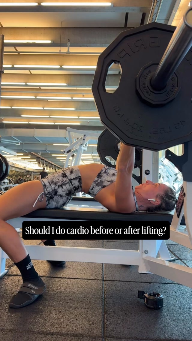 Easily one of my most asked questions!
The answer:
If there’s cardio in your program, you should do it when you’re most likely to ACTUALLY DO IT!
If there’s a 2% chance you’re doing it after you lift, do it before.
If there’s a 2% chance you’re doing it before you lift, do it after.
Personally, I prefer to cardio as a warm up. I’m still waking up and answering emails and messages on my phone.
I’ve always trained this way, so my body is used to it. I eat well, so my glycogen stores can handle it. And I’ve built up the endurance for it.
After my lifts, I have no energy left.
BUT when I’m training for competition, I have to hit my lift numbers, so I have to push cardio to after.
I cannot compromise not hitting my numbers from extra fatigue since if I don’t hit them, my competition expectations might change.
It’s not easy; and I don’t enjoy it as much, but I do it anyway.
There is no better; there is only what works for you, your goals AND what doesn’t.
Remember, you don’t HAVE TO DO cardio (besides 1-3 hours a week for heart health - and yes, that’s all that’s needed to reap benefits). Anymore is personal and should directly correlated to your goals, not a desire to sweat.
If and when you do cardio, the type should make sense for you, your other training styles and be realistic for your body.
Share your questions in the comments!
PS Fasted cardio temporarily burns more fat but as soon as you eat, this is negated. Fat loss only occurs in a calorie deficit. Training fasted is not optimal for most women, so do you cardio with some easy to digest carbs in your belly whether you’re in a fat loss phase or not.
WHEN DO YOU DO YOUR CARDIO?? Comment below 👇🏻