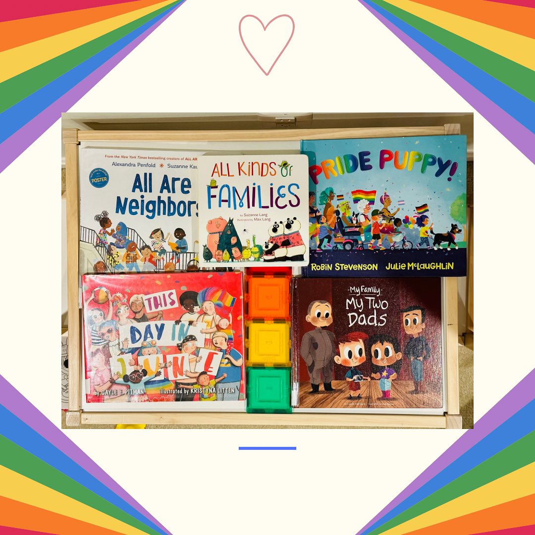Before #pridemonth 2023 wraps up, I wanted to share a few faves to read to young ones, anytime but especially in June! I particularly enjoy the illustrations in “All are Neighbors”, “Pride Puppy” and “This Day in June”, there is so much to highlight and talk about!
Both at work and home, I make it a point to choose materials and books that illustrate diversity, are inclusive, and highlight acceptance of all people and families. Children learn from what they see/hear and if they see themselves and their loved ones represented and celebrated -that can make all the difference.
🌈 🌎 ❤️
•
#speechie #speechpathology #loveislove #pediatricspeechtherapy #ashaigers #slpeeps #slpsofinstagram #speechtherapy #speechtherapyideas
#slplife #autism #speechdelay #languagedelay #apraxia #ellicottcity #parenttips #playtolearn #cas #apraxiaofspeech #speechsparkslp #stlslp #pediatricslp #atlslp #teletherapy #telepractice #mdslp #speechlanguagepathology #slp #speechlanguagepathologist