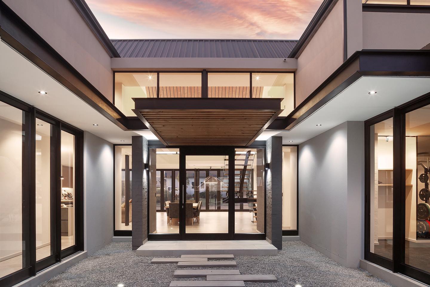 House N.
-
At night, the architecture comes alive.
-
View towards main entrance at dusk.
-
#architecture
#architecturedesign
#architecturelovers
#residentialdesign
#residentialarchitecture
#interiordesign
#architecturesouthafrica
#bespokedesign
#visiarchitecture
#visidesign
#houseandhome
#houseandgarden
#houseandleisure
#southafricanarchitecture
#southafricandesign