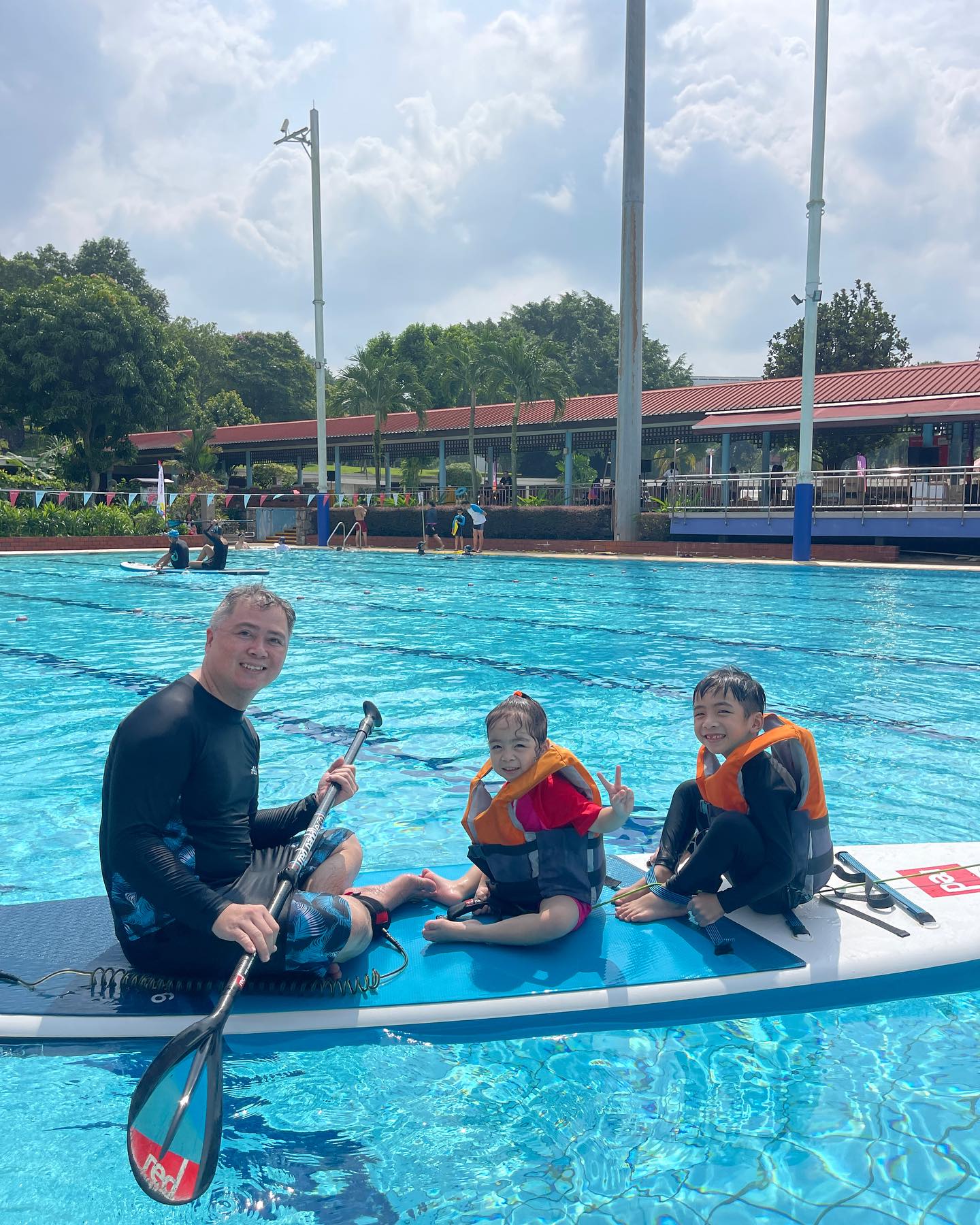 Happy to see so many smiles today. Big thank you to the Volunteers as well. One more session tomorrow from 9am to 1pm @ Woodlands Swimming complex.