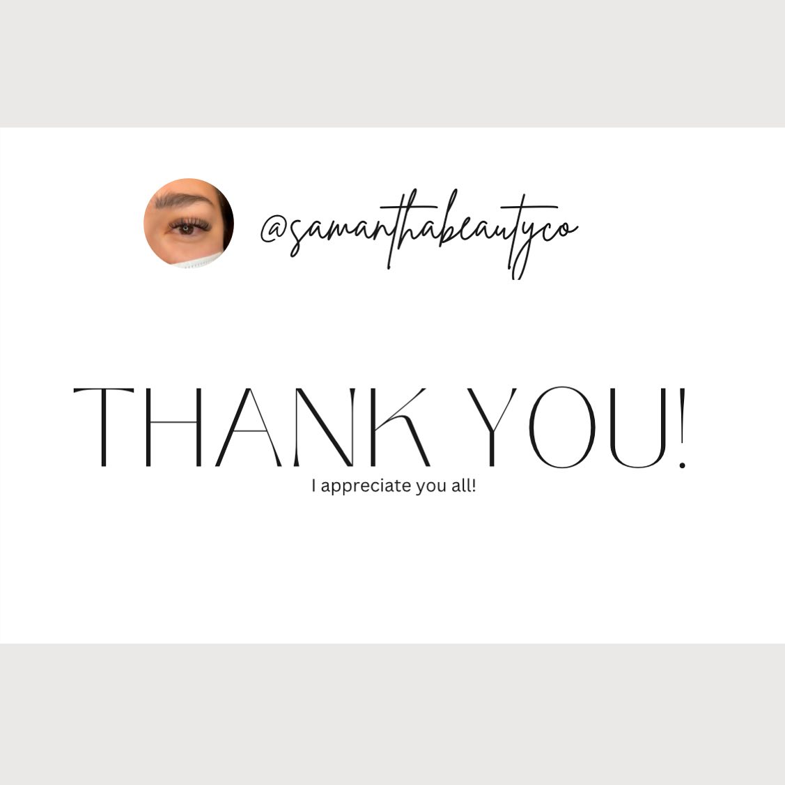 I want to take the time to thank all my clients for always being so kind & understanding!! Im also thankful for those who are ALWAYS pre-booking!! Most of all for respecting my time/cancellation policy! Im a firm believer in, “the energy you give out is what you will receive” and I will continue to be patient, kind, and not over work myself to make sure I give you the best service!
xoxo
Samantha