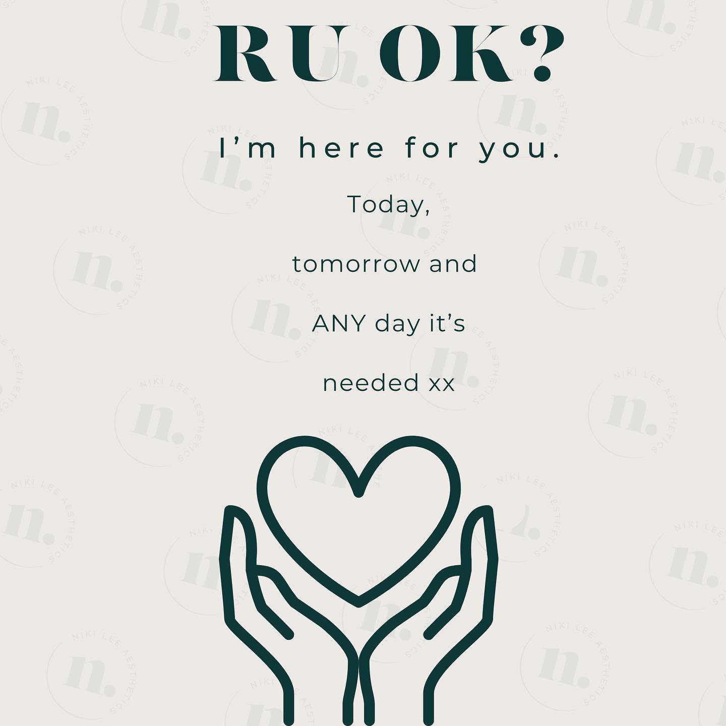 ~ Today carries special significance as its @ruokday, a cause deeply dear to me 🩶.
It’s a reminder to reach out to friends, family, and colleagues and genuinely inquire, 'How are you truly feeling?' A heartfelt conversation can have a profound impact.
In our fast-paced world, where the pressures are undeniable, it's crucial to acknowledge that 2 out of every 5 Australians will experience mental health challenges during their lifetime.
Reach out to the people in your life, take the time to genuinely listen, and let them know you're there for them. In my daily interactions, I often speak with patients who are navigating various struggles, and I'm grateful that they trust me enough to open up, it truely warms my heart 🩶.
Remember, it's absolutely okay to seek help, to make mistakes, to have challenging days or even weeks, and to not have all the answers. We're all human, let us treat one another with kindness."
Niki xx
#ruok #ruokday #loveandkindness