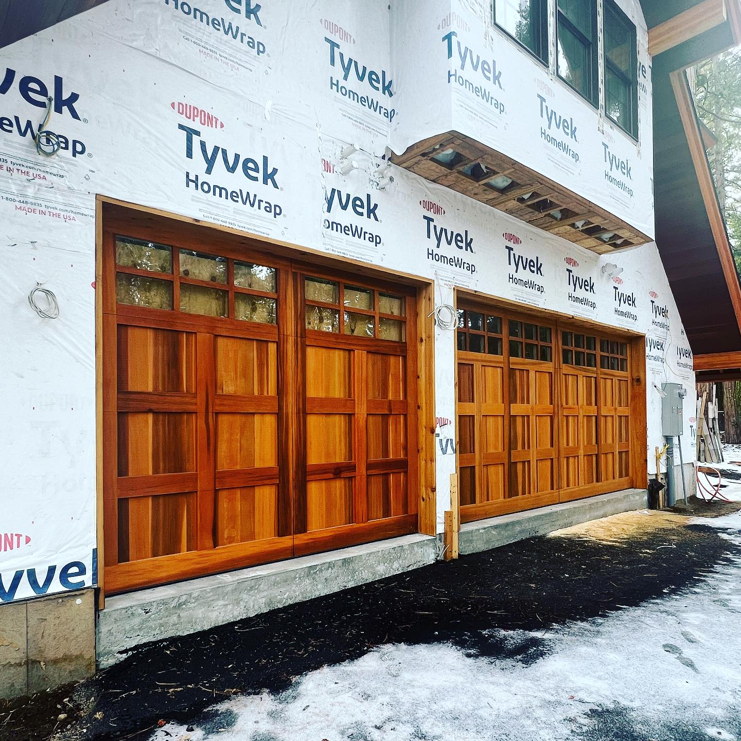 We can’t wait to see the siding installed on this project because #curbappealmatters and we love #customgaragedoors !
•
•
•~• #notjustanotherdoor
•
•
#realwooddoors #customgarage #garagedoor #truckeerealestate
#designerdoors #garagedoordesigns
#garagegoals #garagemahal
#truckeelove #truckeelife #truckeebuilt #doorsandwindows #garagedoorsofinstagram #cedargaragedoors #craftsmanstyle #curbappeal #customhome #replacethatuglydoor