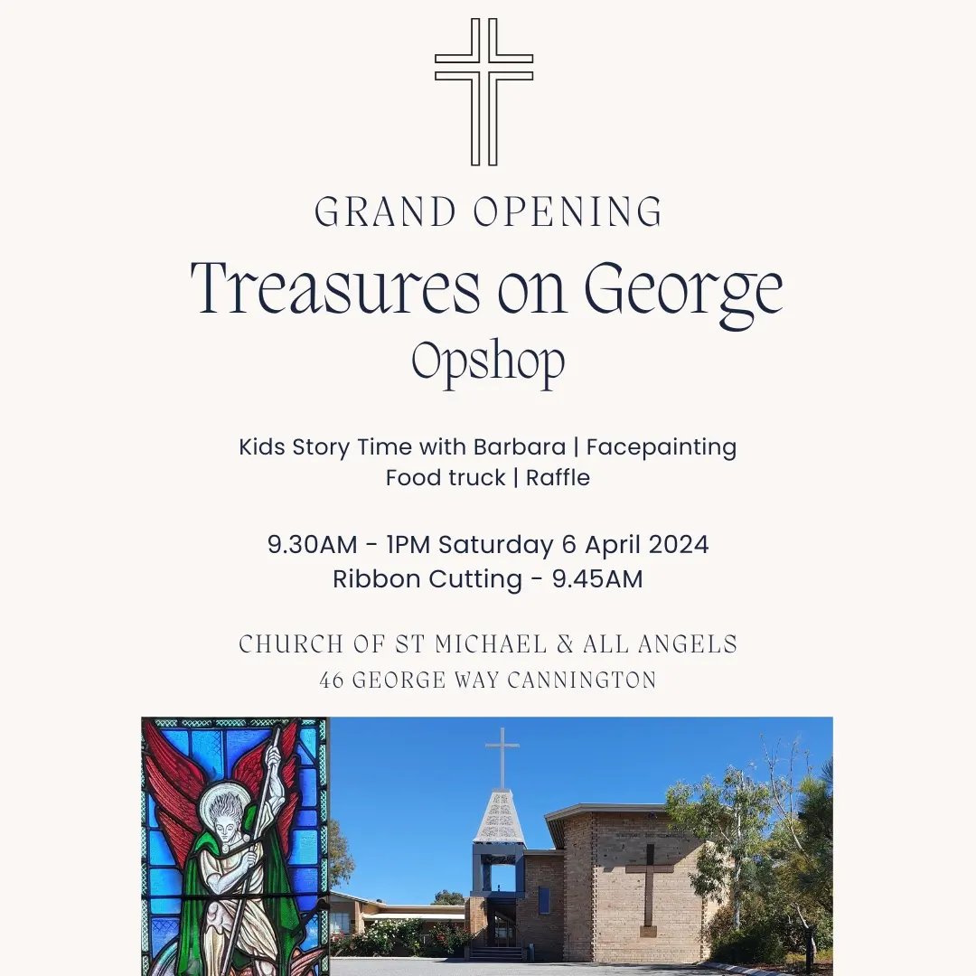 Been in the works a long time, and now the launch is nearly here!
#anglicanparishofcanning #saintmichaelandallangels #opshop #mission #charity #anglicanopshop