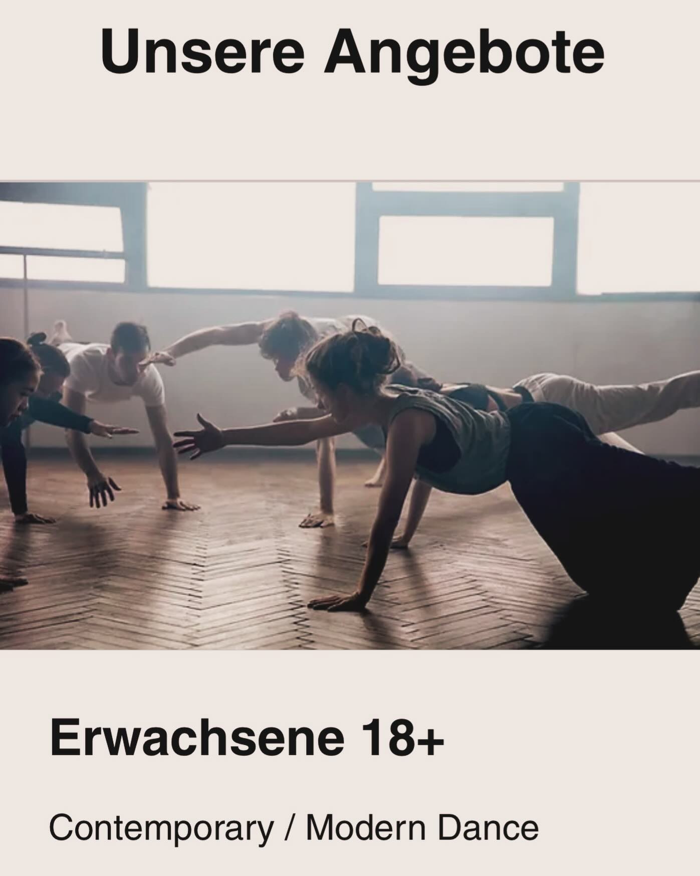 Unsere Angebote : www.mep-zurich.ch/erwachsene
Open Class
Dienstag 19:00 - 20:30 Uhr mit @fedeaventa