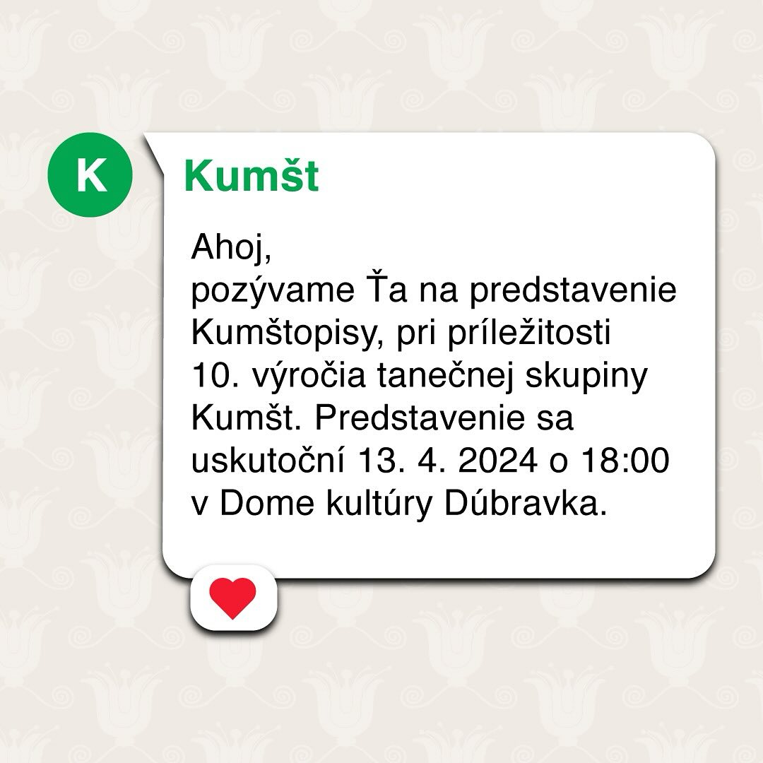 Už túto sobotu !
Posledné voľné lístky sú dostupné v BIO
#kumstopisy #tskumst #slovakfolklore