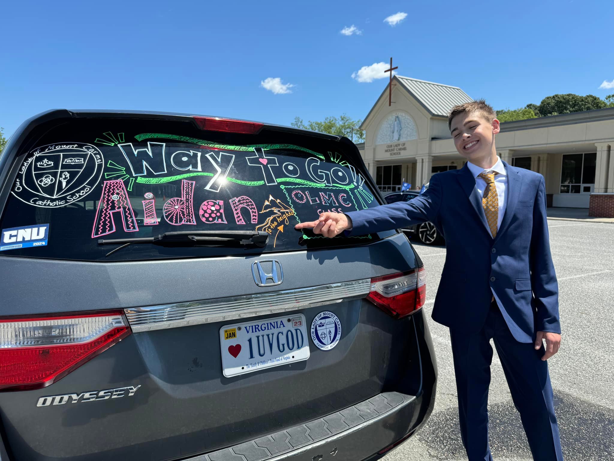 There are no words to adequately express how blessed I am to be his mom and how proud he has made us over the past three years. Today was bittersweet for sure!
OLMC’s Mass and graduation are Monday night at 6 PM. We would love for you to join us in celebrating Aidan and his classmates.
More pictures to come.