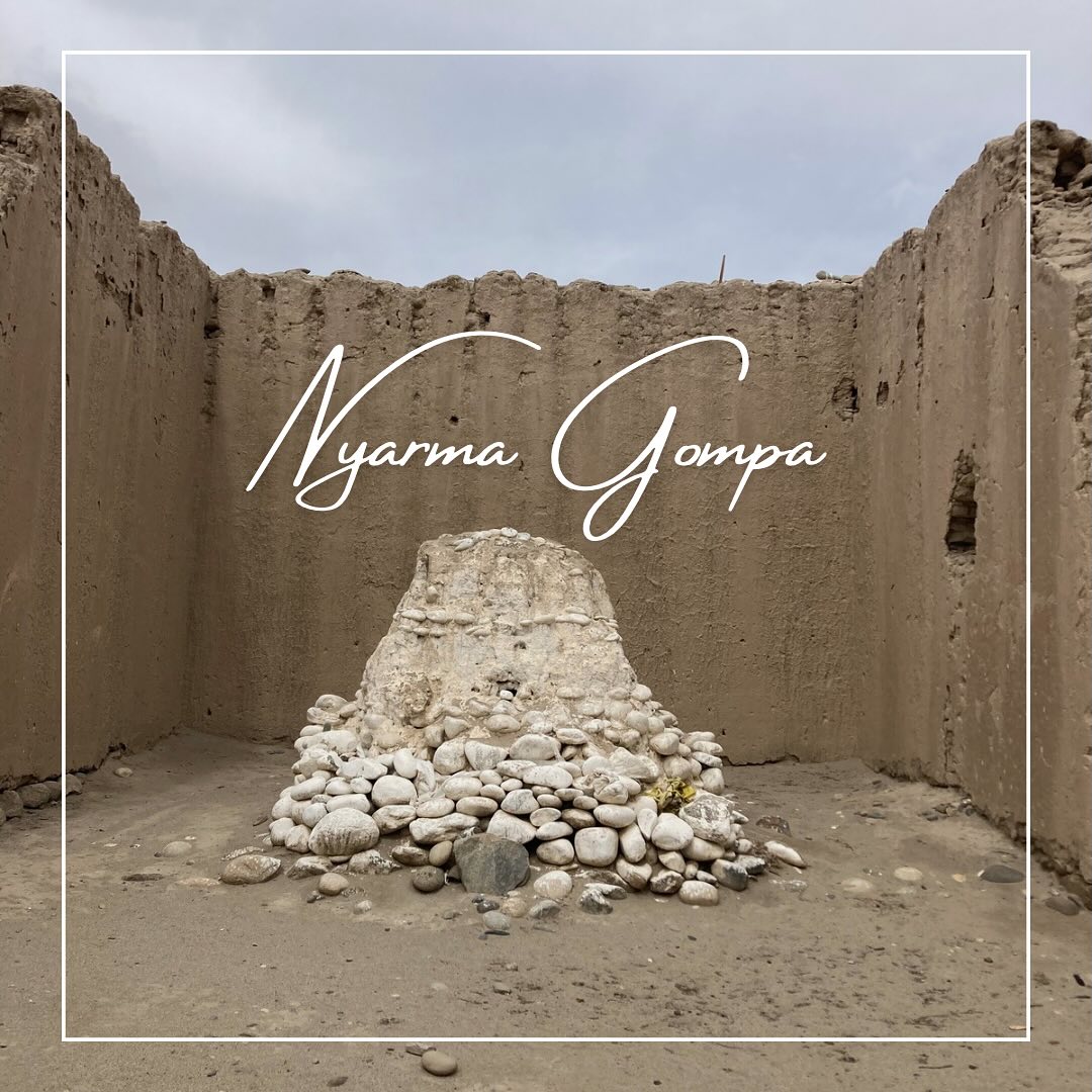 “Nyarma Gompa: The lesser known historical Gem of Ladakh”
.
.
Located in the south of Thiksey Monastery, Nyarma Monastery is a historically rich yet often overlooked site in Ladakh. Founded around 1000 AD by the esteemed “Great Translator” Rinchen-zangpo, Nyarma became a vital center for Buddhism in Upper-Ladakh (Margyul), thriving under the influence of the kings of Guge and Purang. Today, it lies in ruins, with remnants of five temples and numerous stupas hinting at its former splendor. Originally enclosed by a nearly rectangular wall, the compound’s decline accelerated around 150 years ago when locals removed the temple roofs, repurposing the wood after significant damage from Dogra invasions. This left the site vulnerable to the elements, eroding its art and architecture. Despite this, surviving murals and votive stupas, especially within a western stupa, provide invaluable insights into early Tantric Buddhist architecture. Recent construction efforts, including a nun temple (Jomo Lakhang) and educational facilities, juxtapose modern interventions with ancient ruins, preserving Nyarma’s historical significance while adapting to contemporary needs.