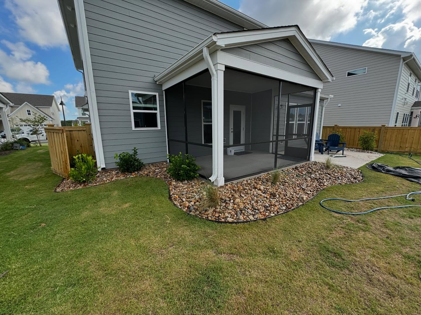 Permaloc edging and 2 tons of Virgina River Rock makes for a beautiful landscape!
#wilmington #leland #castlehayne #landfall #wrightsvillebeach #downtownwilmington #portersneck #carolinabeach #ogden #monkeyjunction #rubbermulch #mulch #chocolatemulch #lawncare #lawnmaintenance #pruning #sod #ilm #portcity #landscaping #landscapes #Wilmingtonnc #commercial #residential