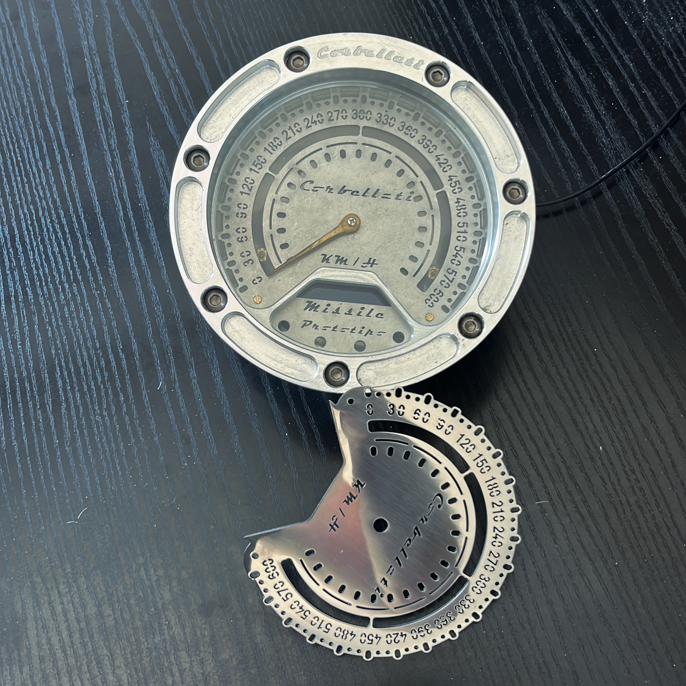 Validating the production speedo! CNC machined from block all in house developed and made! The shiny dial is for the production version while the complete one is the prototype #corbellati #missile #corbellatimissile #barchetta #coupe #targa #weapon #hypercar #hypercars #supercar #supercars #luxury #luxurycars #jewelry #handmade #fast #fastestcarsintheworld #records #record #unique #billet #machined #cnc #carbonfiber #becauseracecar #custom #custommade #work #heavyequipment #noplastic