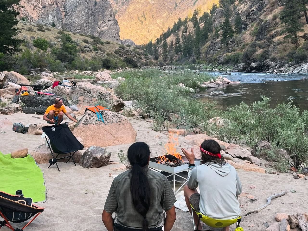 Discussing Tappan Falls on the Middle Fork of the Salmon. Great campsites. #rivertrip #middlefork #salmonriverrafting #oarrig #whitewater
