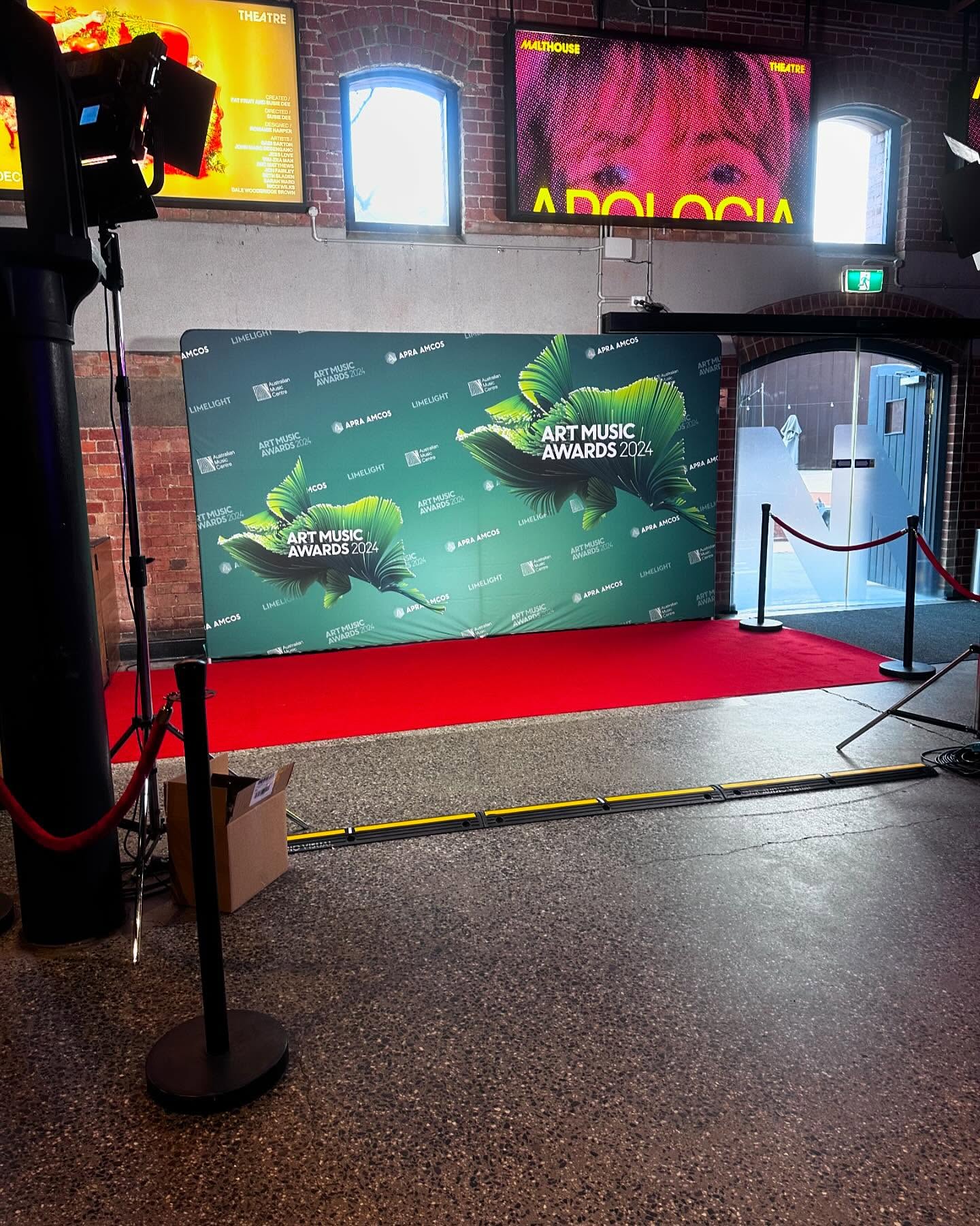 The @apraamcos / @ausmusiccentre Art Music Awards night is finally here @malthousetheatre … you’ll find me right here next to the #mediawall …here we go !