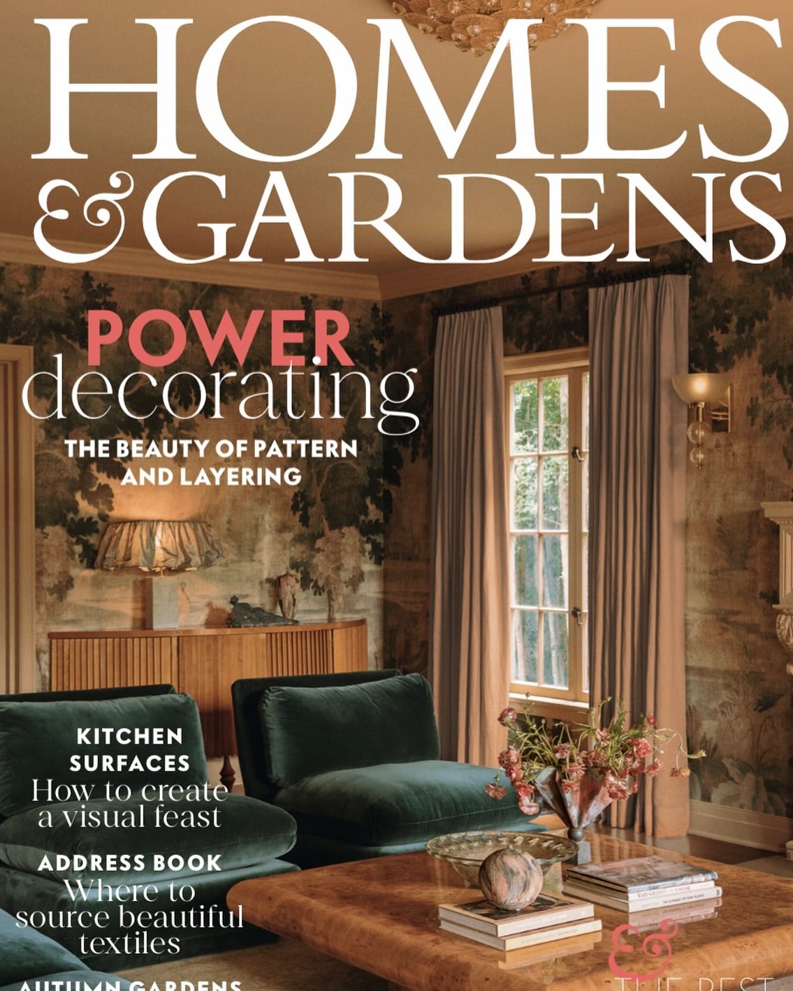 Our November cover girl.
Thank you @homesandgardensofficial for featuring our Villa Greco project. This project has been on quite the world tour this year and it’s been amazing to see the reception. I am extremely grateful to our clients for trusting us enough to have creative freedom while honoring who they are as a family.
Thank you to all the vendors and artists who helped make this project so special. 🤎, Tiffany #nightpalm
Photography: @pablo.enriquez
Words: @karinemonie
#design #cover #gucci #wallpaper #murano #interiors