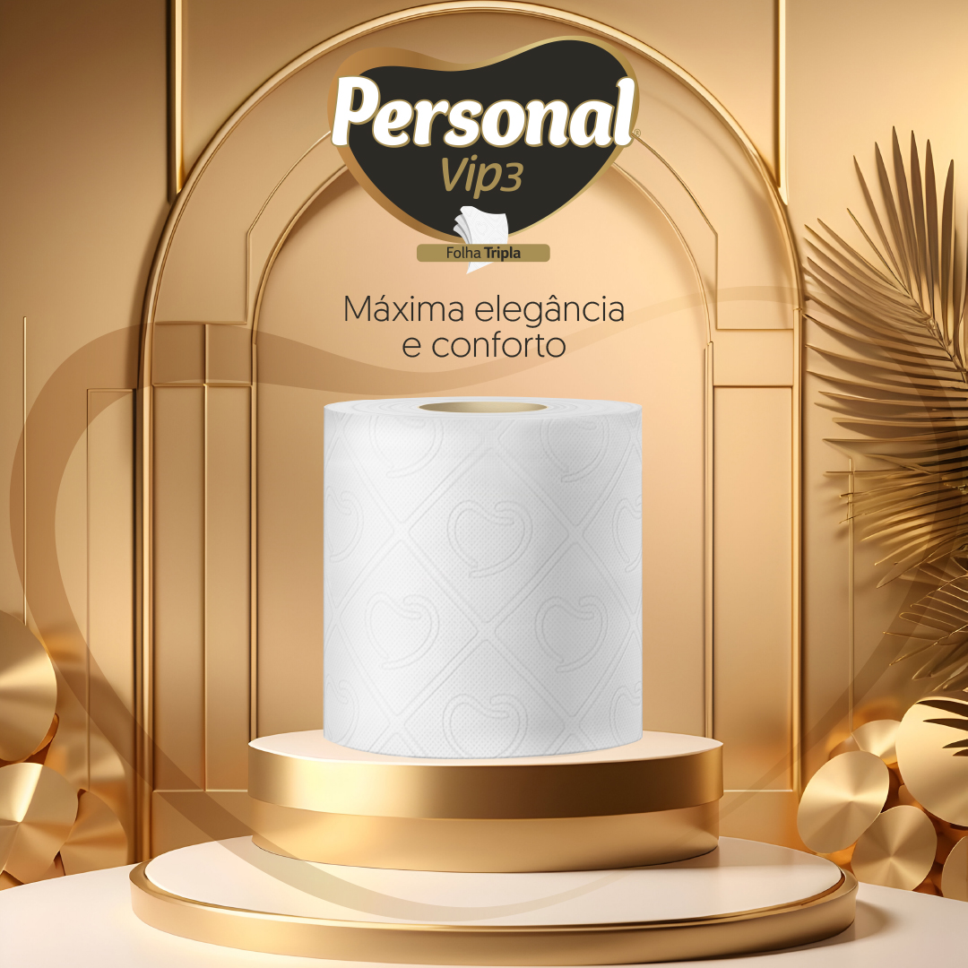 Com o nosso Personal Vip3, além de ter uma incrível maciez proporcionada pela folha tripla com fibras naturais e extrato de algodão, você ainda ganha muita elegância para o seu banheiro. 😍
