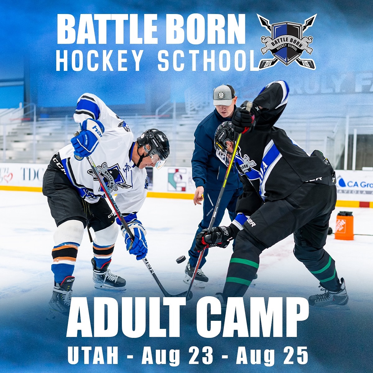 Battle Born Hockey School returns to Utah! 🙌
Whether you’re a seasoned player or just starting out, Battle Born Adult Hockey Camp is designed for adults of all skill groups. Our coaches understand the unique needs of adult players and tailor instruction to suit your level.
This comprehensive camp dives deep into skating, shooting, passing, and situational play with our intensive on-ice sessions spread over three days.
Each camper must be 16 or over to join. 
📅 August 23, 2024 - August 25, 2024
📍 Provo, UT (Peaks Ice Arena)
#hockeykid #hockeykids #icehockeykids #nhlovers #hockeyseason #ccmhockey #beerleaguehockey #hockey