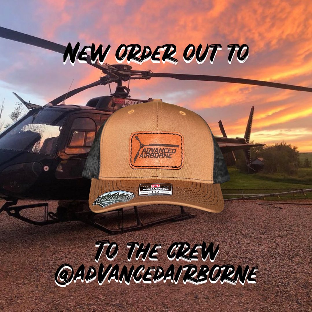 Order out to the crew @advancedairborne in Sorrento BC www.blackironleatherpatch.com