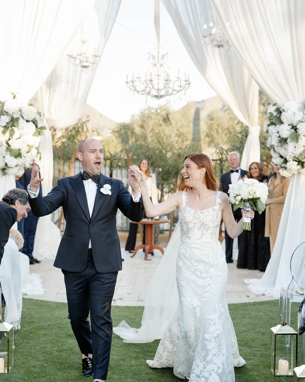The joy each couple feels right after the ceremony is priceless! ❤️ #amymancusoweddings
@amymancusoevents
@amy_demos
@southwest.teepee.event.rental
@thecountryclubatdcranch
@julietlefleur
@brighteventrentals