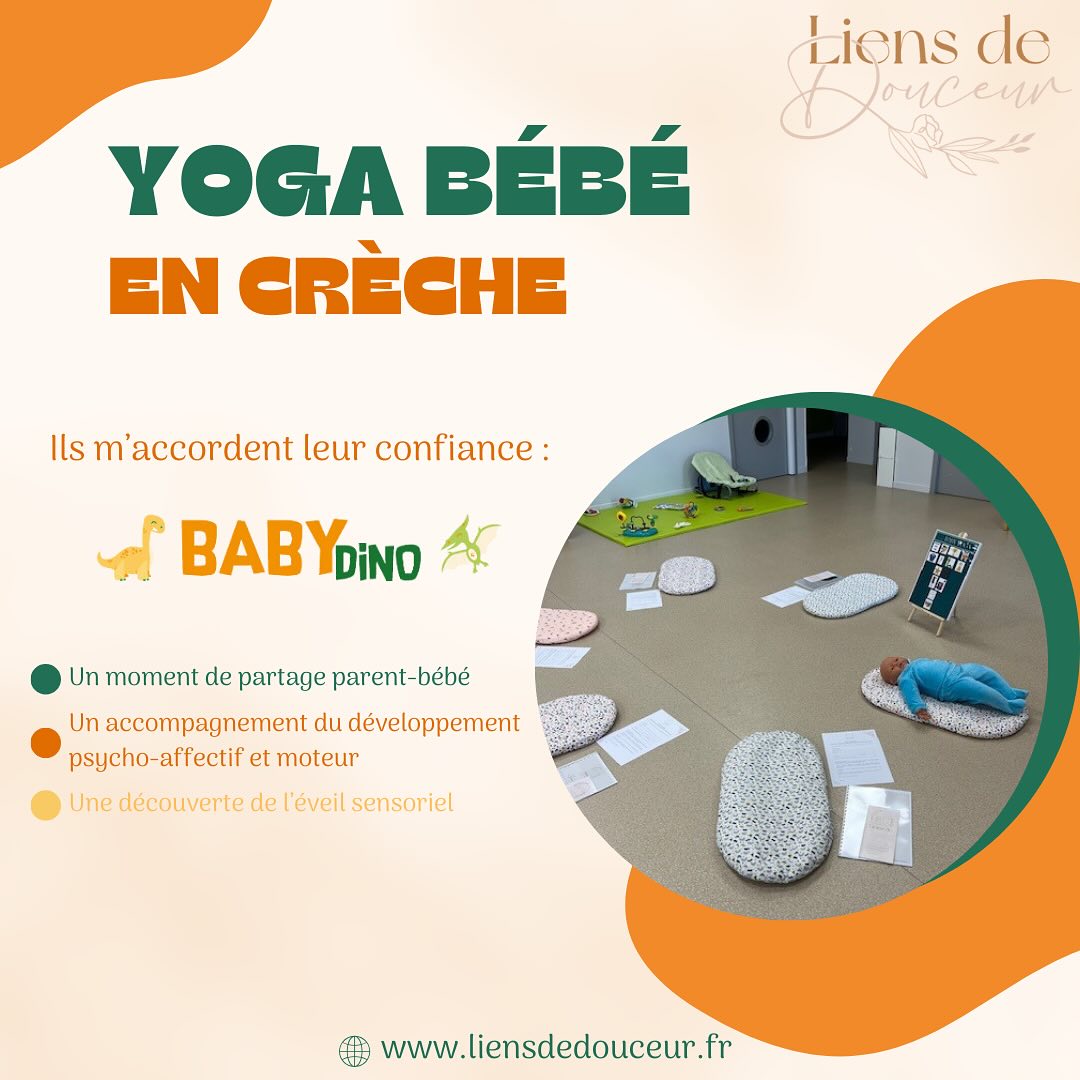 Thématique : Libération des émotions
Retour sur l’atelier collectif Baby Yoga en crèche du 6/04 👶🏻 :
Nous avons partagé un très bon moment avec 4 bébés et leurs parents 🧑🧑🧒
Au programme :
🌱 Des postures de yoga adaptées à la motricité de bébé.
🌱 L’apprentissage de massage réflexe.
🌱 Un temps dédié à l’éveil sensoriel : découvrir le développement des sens.
🌱 La communication non verbale : reconnaître les signes pour répondre au mieux aux besoins de son bébé.
🌱 un temps dédié aux parents : postures de yoga 🧘
🌱 Un temps de Relaxation parents-bébé pour clôturer la séance.
Merci aux familles de leur présence et participation à cet atelier !
Merci @dinocreche pour votre confiance !
#yogabebe #creche #parents #bebe #massage #lyon #isere #ain #rhone #liensdedouceur #entrepreneuse #mumpreneuse #maman #papa #eveil #sensoriel #echanges #liens #partage #accompagnementparental #accompagnanteperinatale #massagebebe #lyon