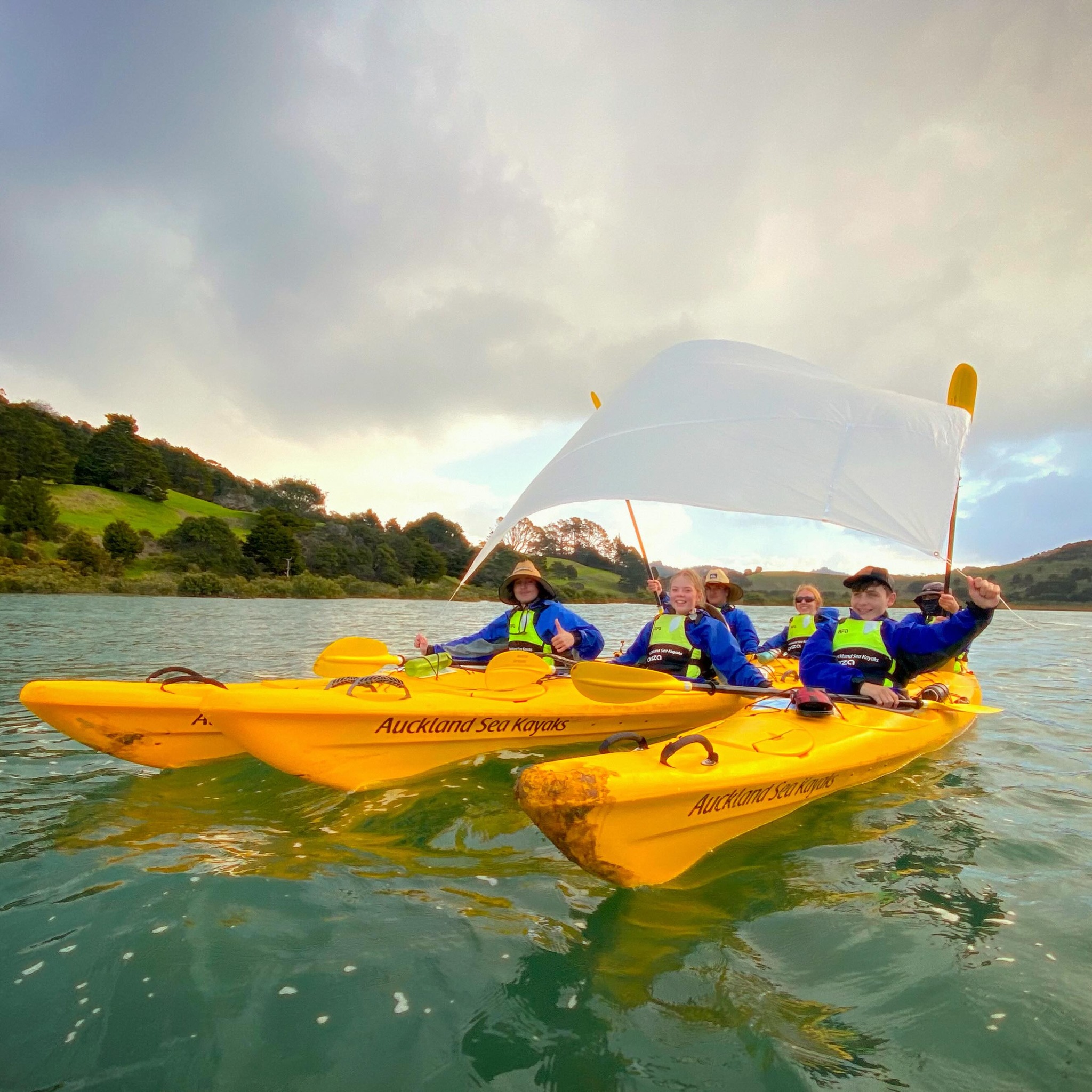 Year 13 kayak camp, cold but beautiful.