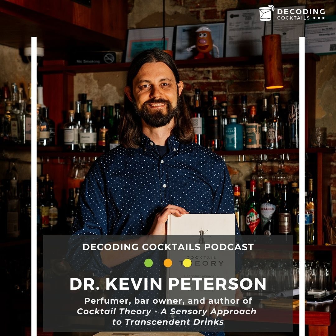 I came across Kevin Peterson (@drkevinpeterson) while scrolling a list of soon-to-be-published books. His text “Cocktail Theory” caught my eye, not to mention his background as an engineer and performer (see @sfumatofragrances) who owns a cocktail bar @castaliacocktails.
As I dug into the book, I found his study of the durability of cocktail families and his quest to figure out how to extend the lifetime of a drink, battling factors like dilution, temperature, and aeration, to be fascinating.
This one is worth the listen. You can find a link to it in my bio.