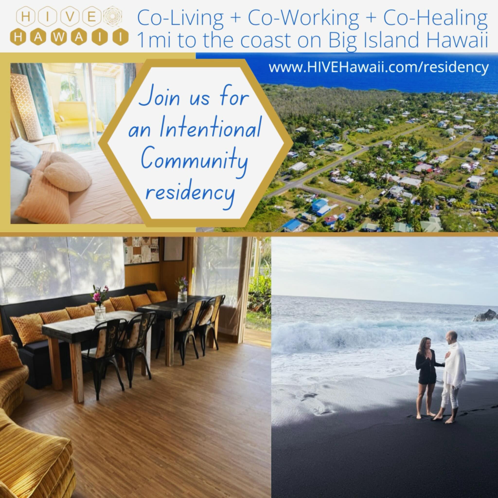 @hive_hawaii is open for aligned residents to move into our coastal community house by May/June for 6+ month leases with private units or rooms in a beautiful shared house one mile to the coast ~ Details at www.HIVEHawaii.com/residency
Thanks for help spreading the word and consider joining us!