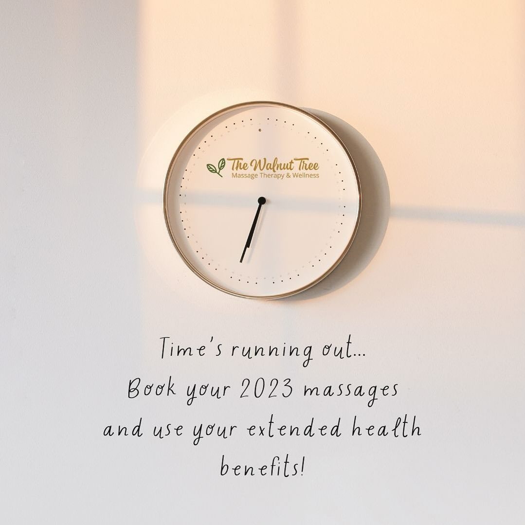 It’s that time of year again! The online booking calendar is open until end of December, so make your appointments with Tatyana in advance to avoid disappointment. (Link on page.)
#OnlineBooking #HealthCoverage #HealthBenefits #UseThemOrLoseThem #YEGMassageTherapy #YEGMassageTherapist #YEGMassage #YEGSmallBusiness #SupportSmallBusiness #SelfEmployed #EndOfYear #WalnutTreeYEG