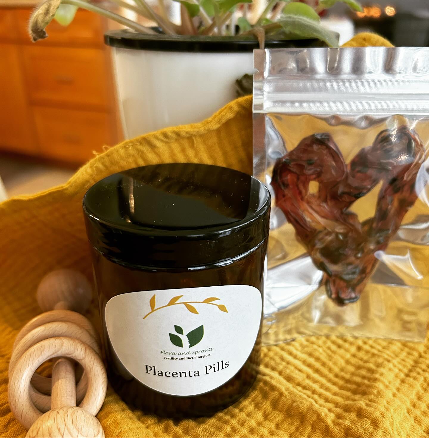 Love it when clients take advantage of the benefits of placenta encapsulation.
I try to turn the little cord into hearts or initials of the babies. Some turn out just okay, but I am proud of this one!
If you are wondering what to get your pregnant friends or family members for the holidays, a gift certificate for doula or placenta encapsulation services would likely be appreciated!