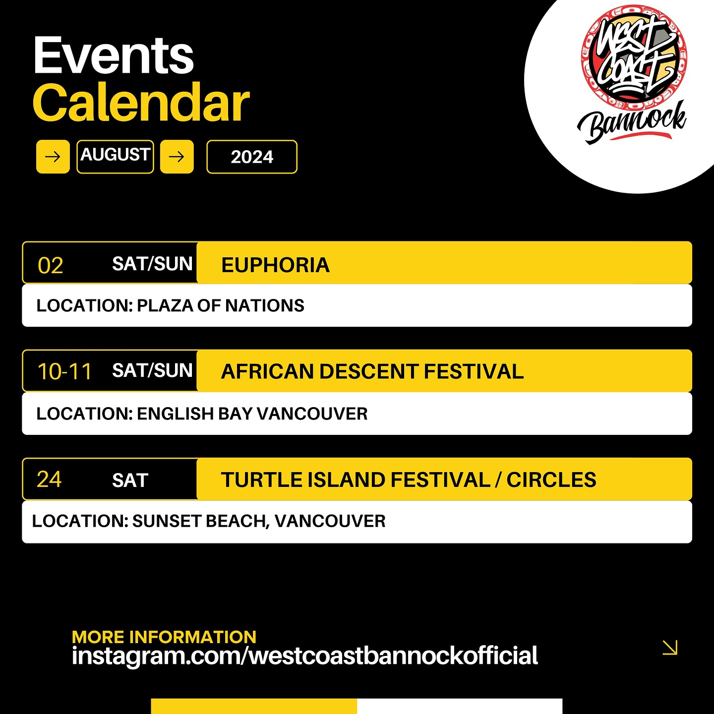 August Events. Better late than never 🤷🏽♂️