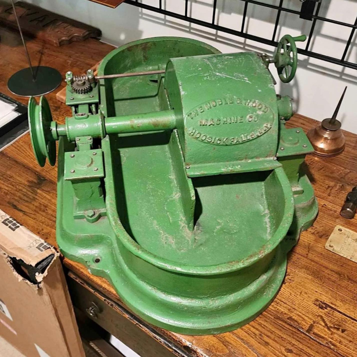 We recently acquired a very tiny Noble & Wood hollander beater for our personal collection with the help of @the__arm after many years of searching. We’ve worked on a few beaters but this will be our first full restoration of one. So far we have machined the roll down .005inch, and will need a bit more taken off to get it nice and sharp. We also made a new bed plate out of stainless because the old one was destroyed. Now it really just needs a fresh paint job and a motor and it will be ready to make paper again. #starkpressco #pinklinepress #printnj #papermaking #paperbeater #hollanderbeater #handmadepaper #preservationthroughproduction #studioequipment #notapressbutjustascool