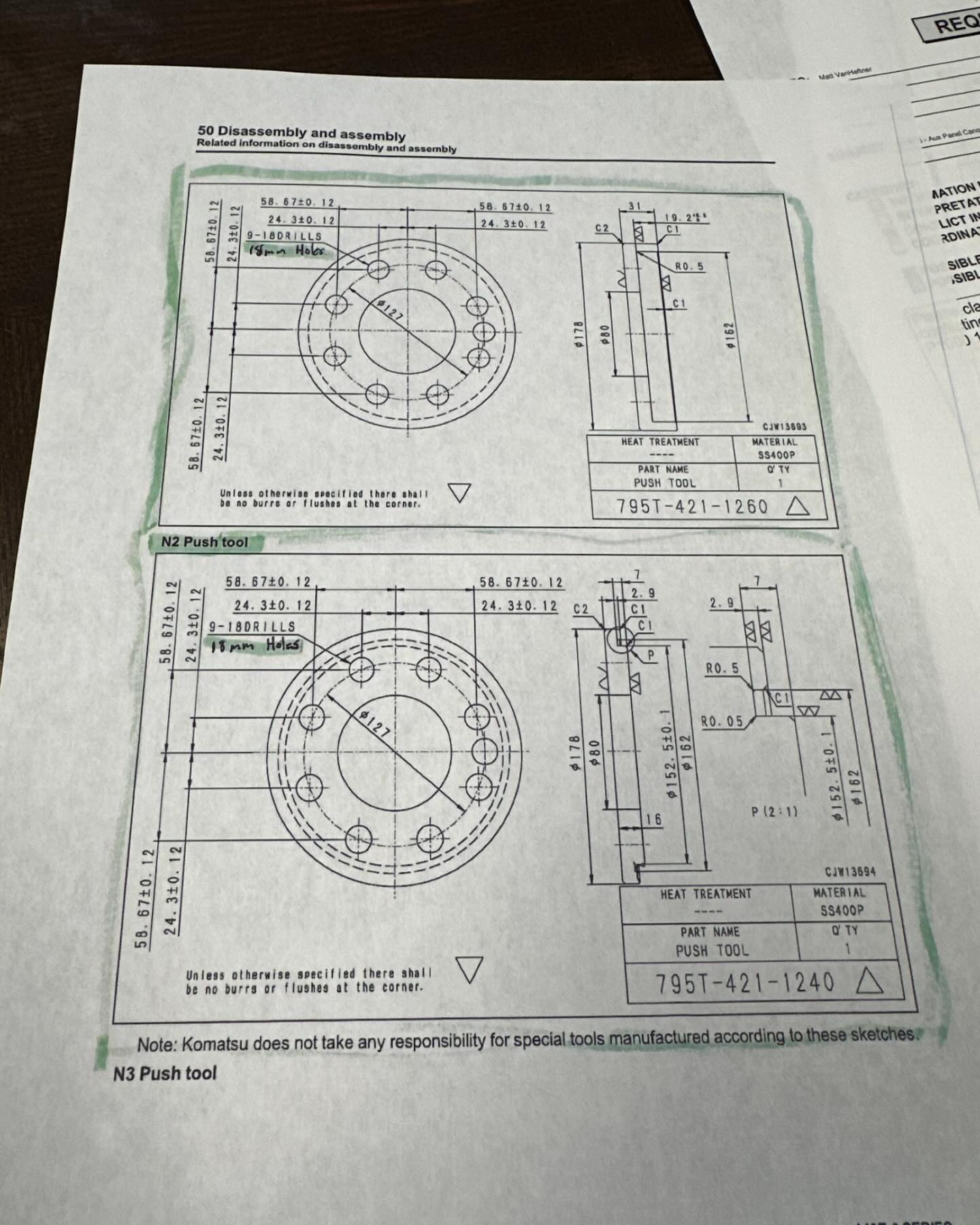 When a customer contacts you with an emergency you do whatever it takes to get it done! They needed this installation tool for a Komatsu rear end seal. From blueprint to finished product in less than 15 hours, including drive time to get materials.