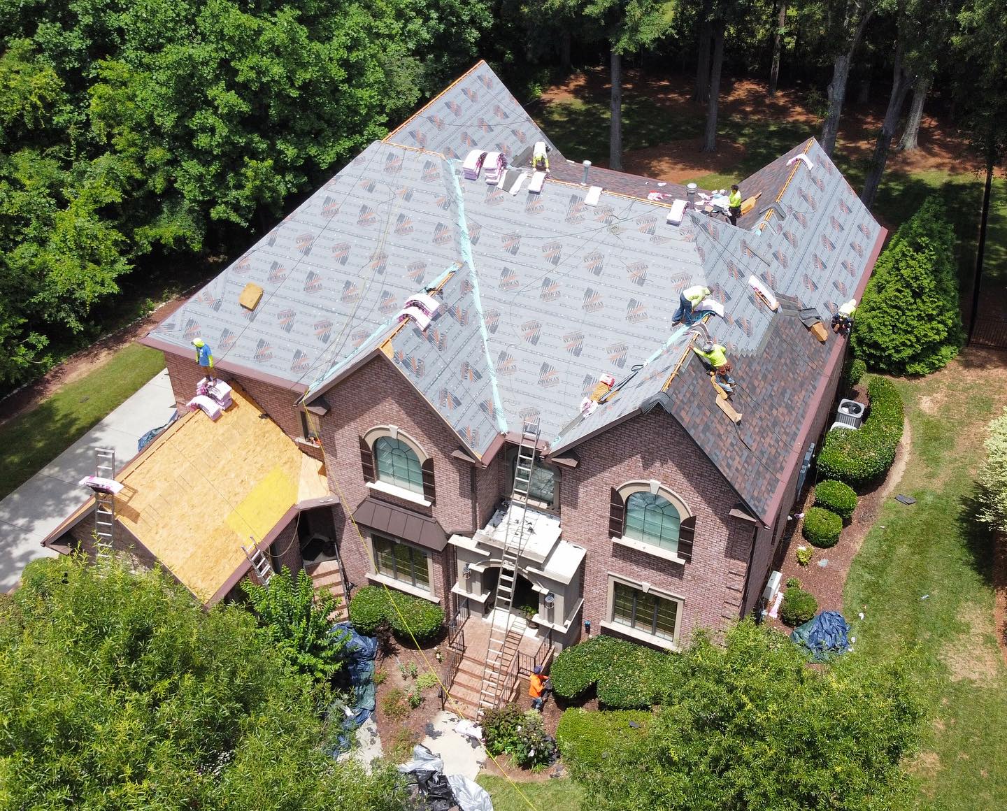 Owens Corning Duration Bourbon. Complete tear off and installation approved by the homeowners insurance Carrier. If you suspect wind or hail damage to your roof, don’t hesitate to call us at 704-999-6034